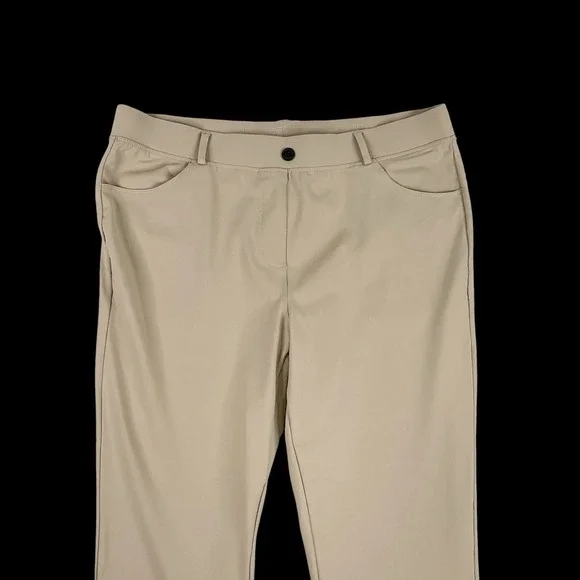 Baleaf Pants Women 2XLP Beige Elastic Waist Pull On Pockets Performance Stretch - Picture 3 of 16